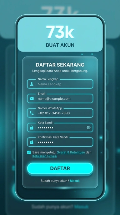 Tampilan halaman daftar 73k