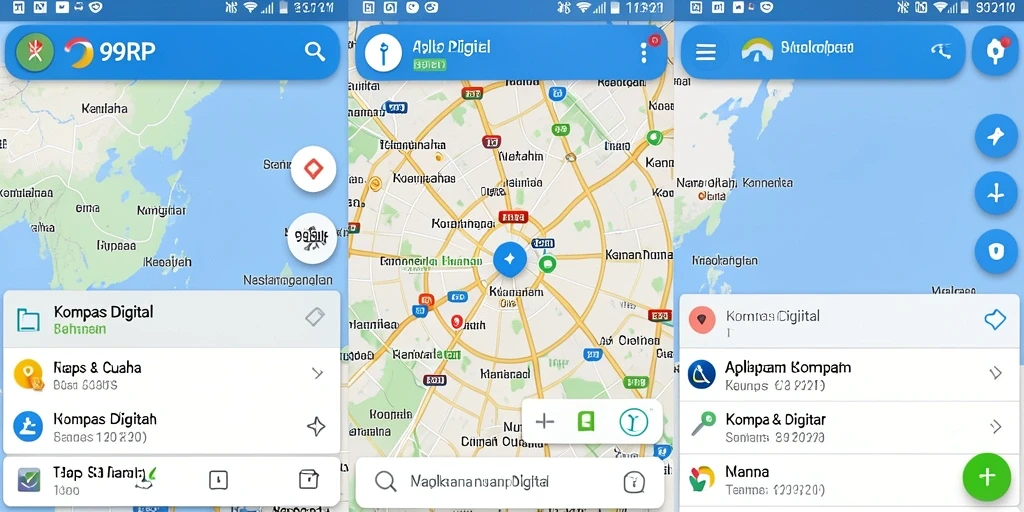 Antarmuka intuitif dari aplikasi Kompas Digital 99RP yang responsif.